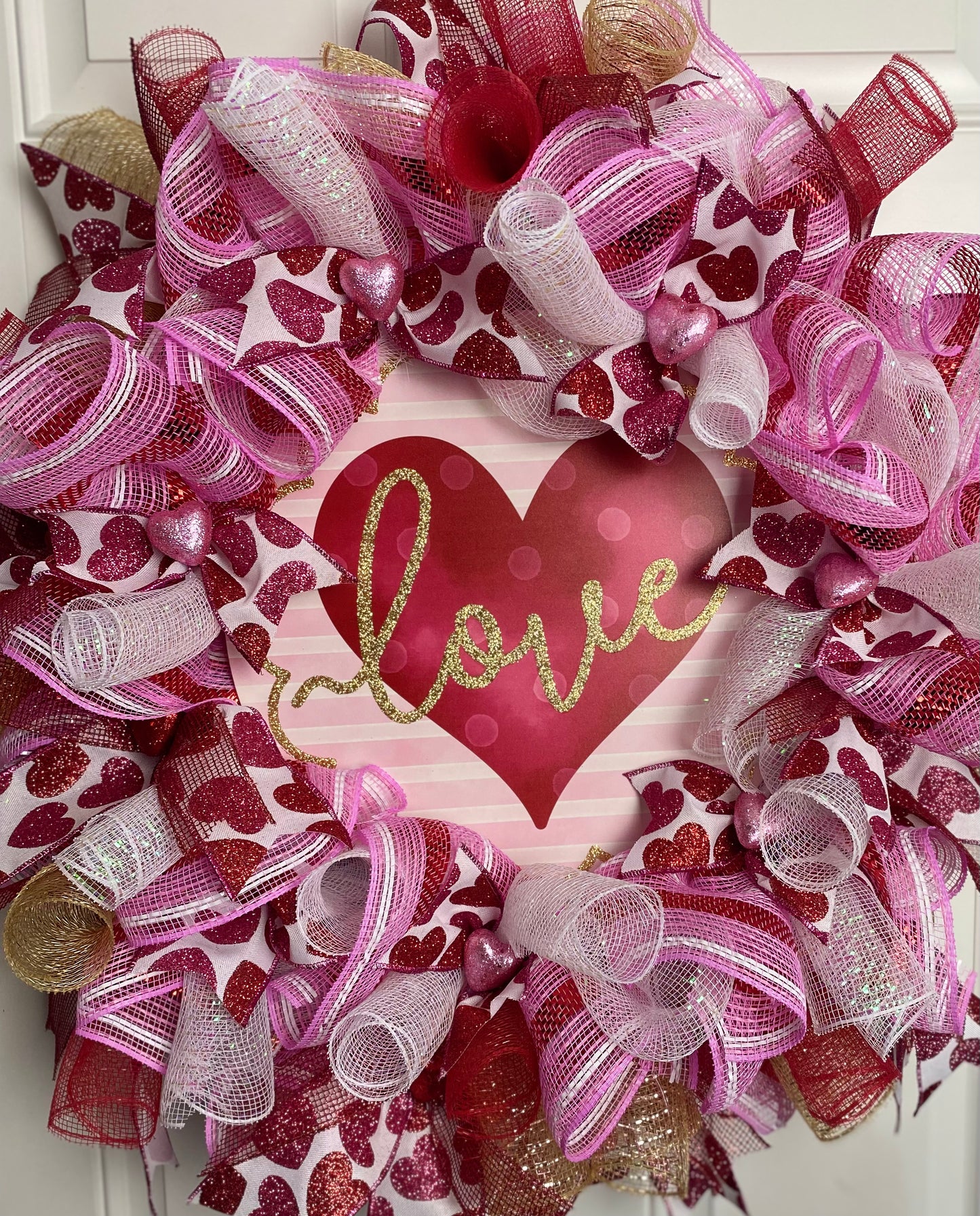 Valentine’s Day Deco mesh wreath