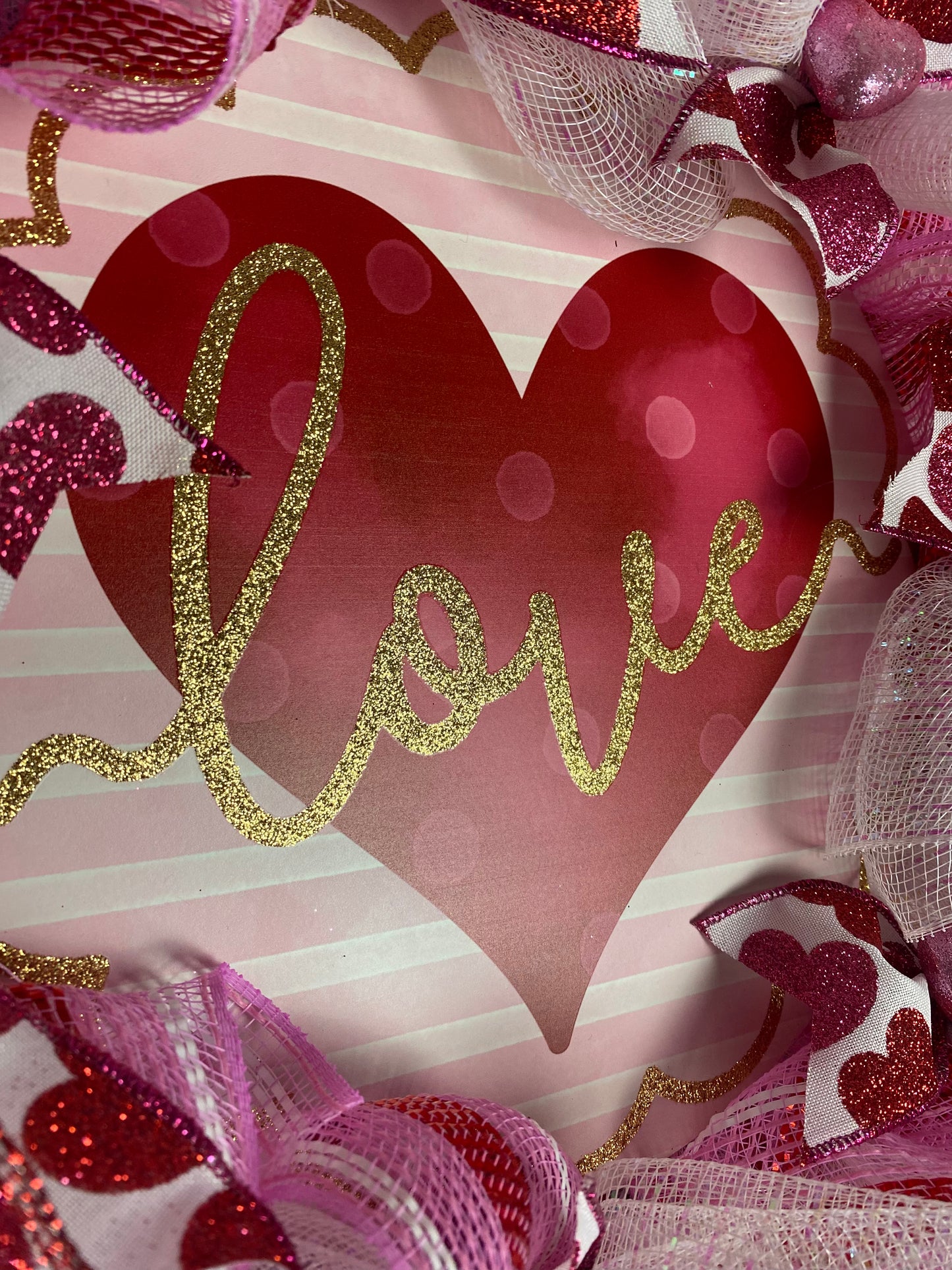 Valentine’s Day Deco mesh wreath