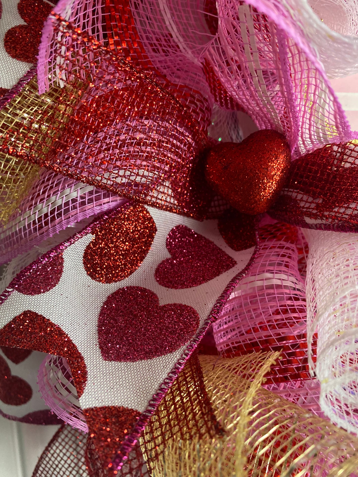 Valentine’s Day Deco mesh wreath