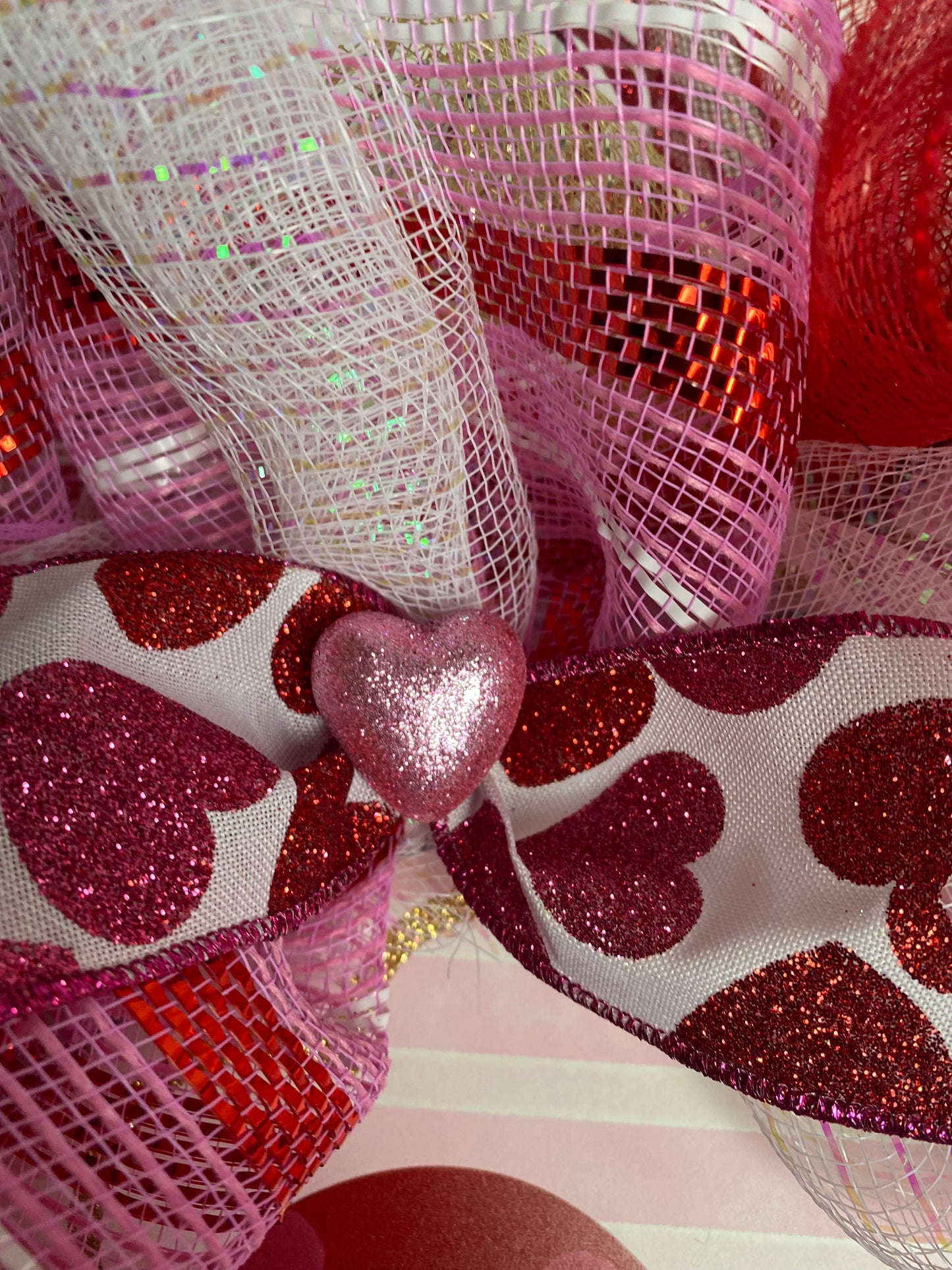 Valentine’s Day Deco mesh wreath