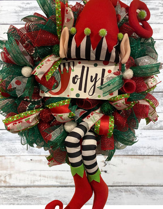 CHRISTMAS ELF WREATH