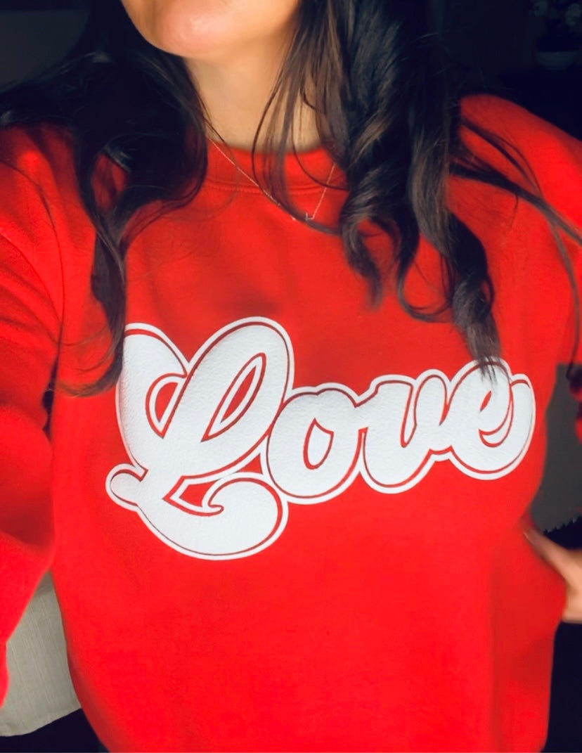 3D Puff Love sweatshirt