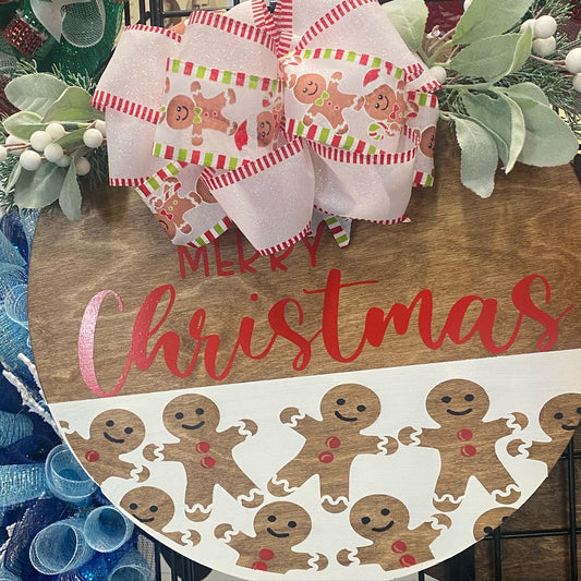 Gingerbread Man Merry Christmas sign