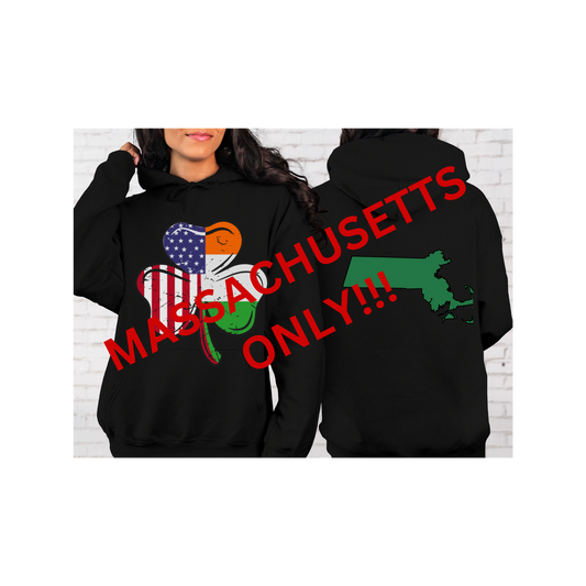 MASSACHUSETTS SHAMROCK HOODIE